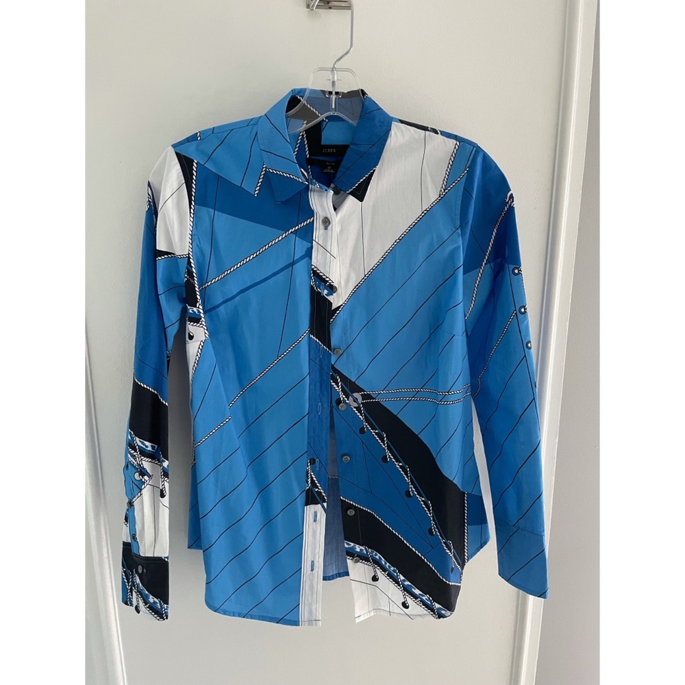 JCREW nautical collared shirt